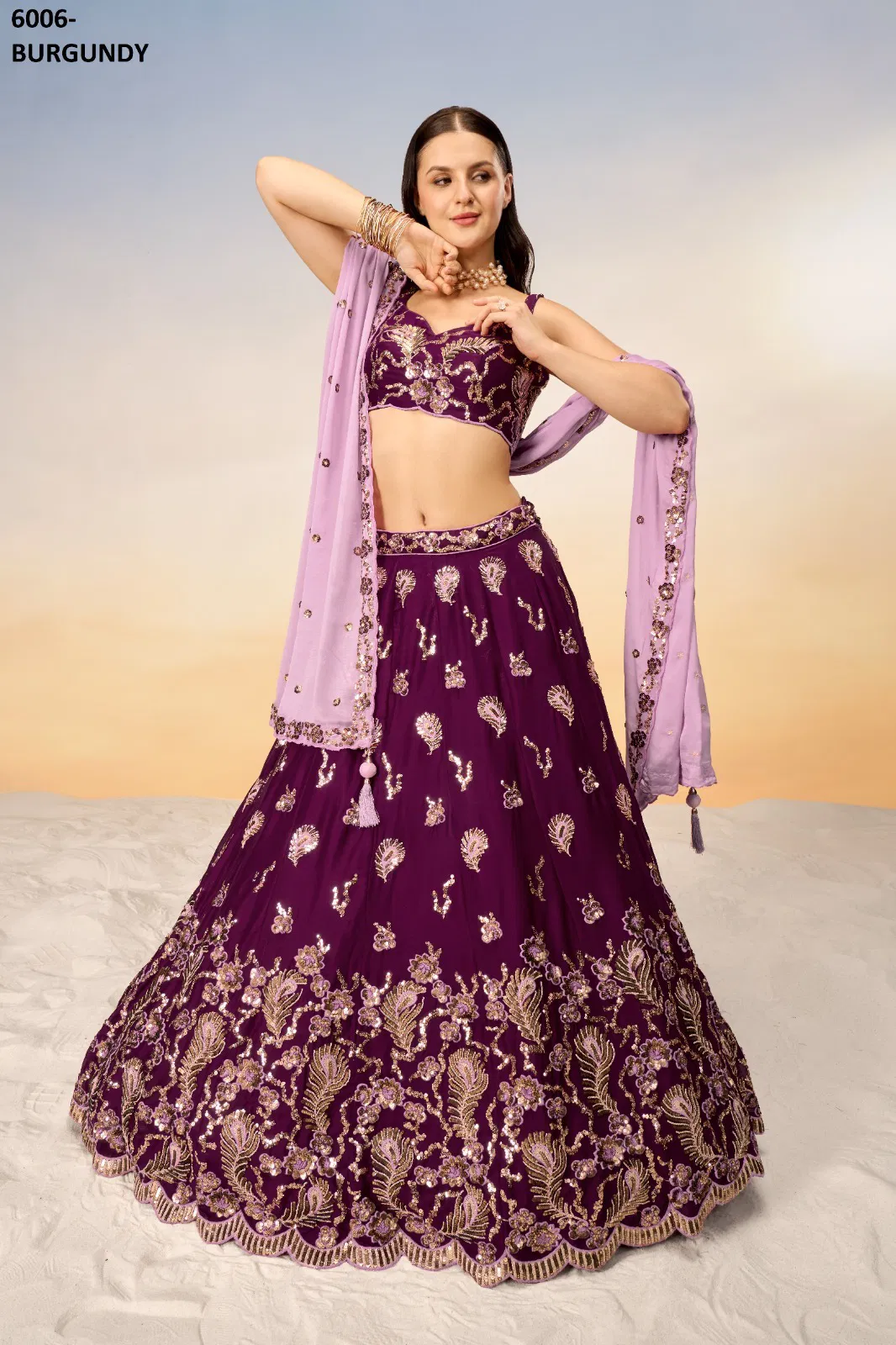 Pf 6006 Poly Georgette Designer Lahenga Choli Bulk Orders In India